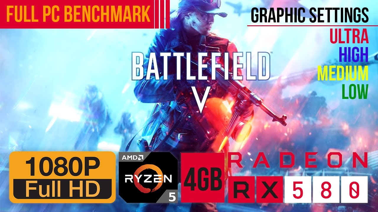 Battlefield 5 RX 580 4GB Ryzen 5 2600 BFV FPS Test PC Full Benchmark in 2021 (1080p)