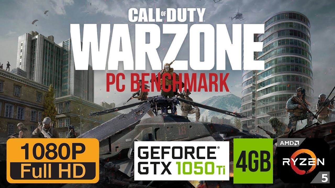 COD Warzone GTX 1050 Ti Ryzen 5 2600 16GB RAM Combo Best Settings (PC Benchmark)