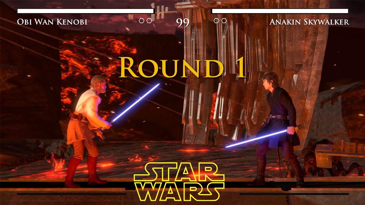 FORCE COMBAT Star Wars Fighting Game - Obi Wan Kenobi VS Anakin Skywalker & Yoda VS Darth Sidious