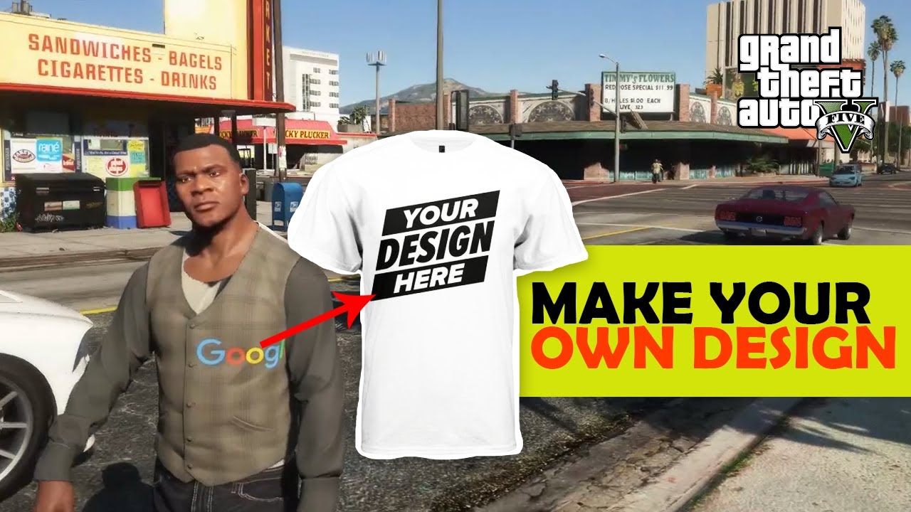 GTA 5 Custom Design Shirt - How To Make Your Own Design in TShirt or Turso Tutorial