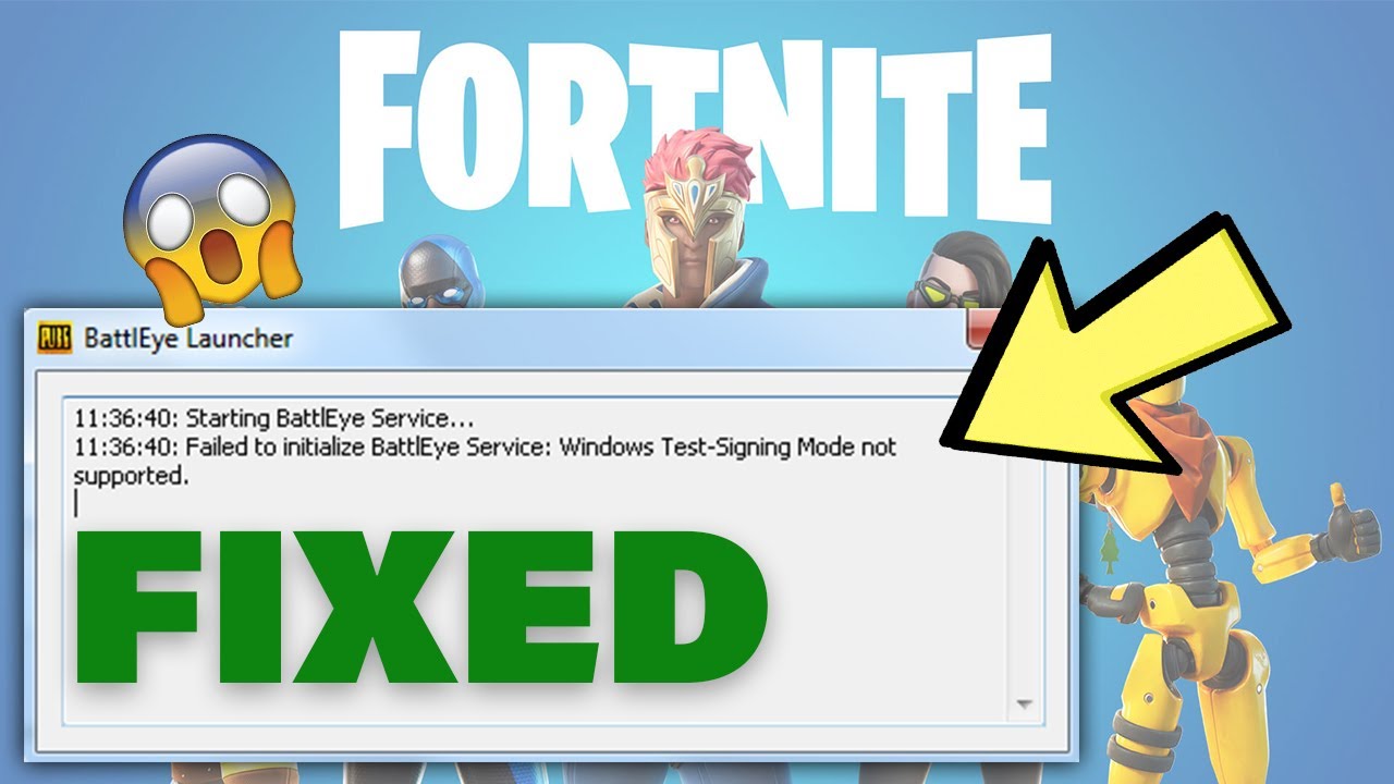 How To FIX Battleye Launcher Not Working Fortnite PubG Windows Test-Signing Mode Not Supported