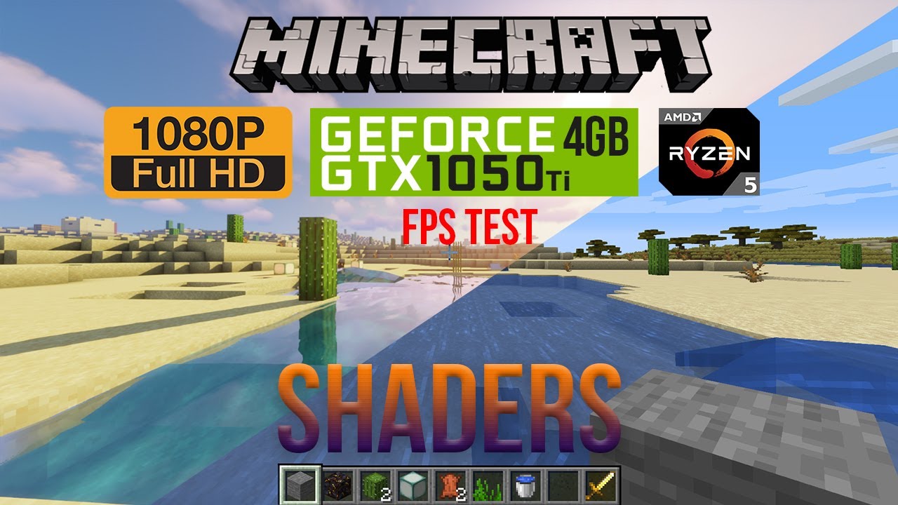 Minecraft Ultra Realistic GTX 1050Ti 4GB (20+ Shaders Benchmark FPS Test)