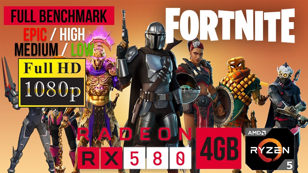 RX 580 Ryzen 5 2600 Fortnite PC Benchmark - FPS Test