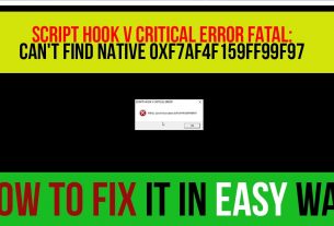 Script Hook V Critical Error Fatal Cant Find Native 0xF7AF4F159FF99F97 FIXED!!!